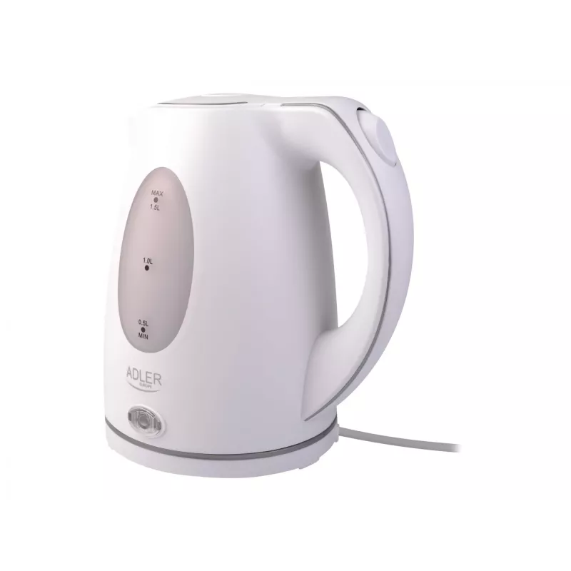 Adler | Waterkoker | AD 1207 | Standaard | 2000 W | 1,5 L | Kunststof | 360°-draaivoet | Wit