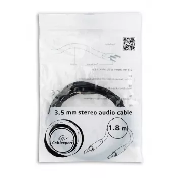 Kabel GEMBIRD CCAP-444-6 (mini jack mannetje - mini jack mannetje; 1 8m; kleur zwart)
