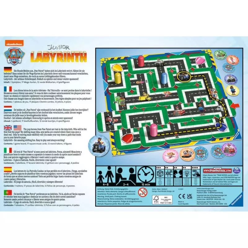 Bordspel Ravensburger Paw Patrol Junior Labyrinth