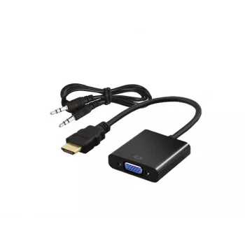 Videoadapter SAVIO CL-23/B VGA (stekker) naar HDMI Type-A (bus) 0,5 m, zwart