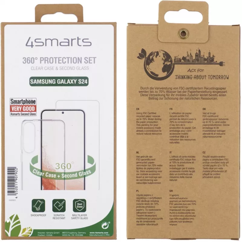 Cover 4smarts Galaxy S24 transparant 15,8 cm (6,2 inch)