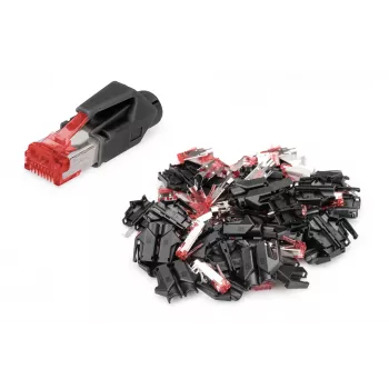Digitus Hirose modulaire plug CAT 6 TM 21 10 stuks RJ-45 stekker zwart rood