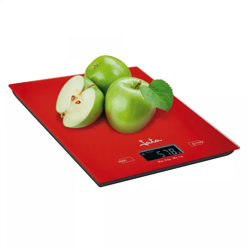 Elektronische keukenweegschaal JATA Mod. 729R rood