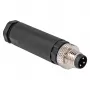 DeLOCK M8 connector A-gecodeerd 3-polig pin schroefaansluiting zwart