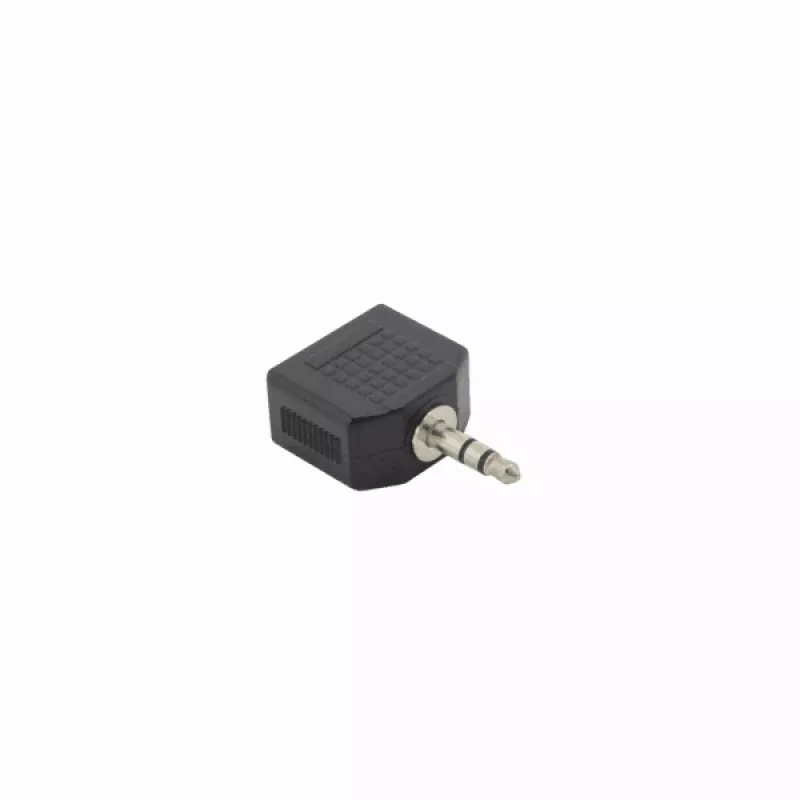 Sbox 3,5 mm stekker naar 2 x 3,5 mm bus adapter AD.3.5-2X3.5