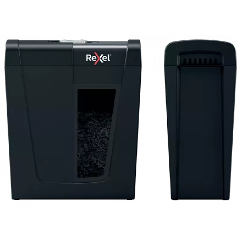 Papiervernietiger REXEL Secure X8 — kruisversnippering P-4, 4x40 mm, capaciteit 8 vel, 14 l opvangbak, zwart