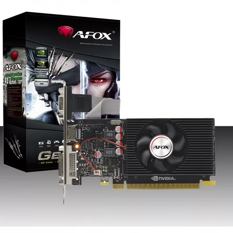 Grafische kaart AFOX AF240-1024D3L2 — NVIDIA GeForce GT 240, 1 GB DDR3, 128-bit, PCIe 2.0