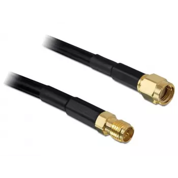 Coaxkabel DeLOCK 2 m RP-SMA CFD200 zwart