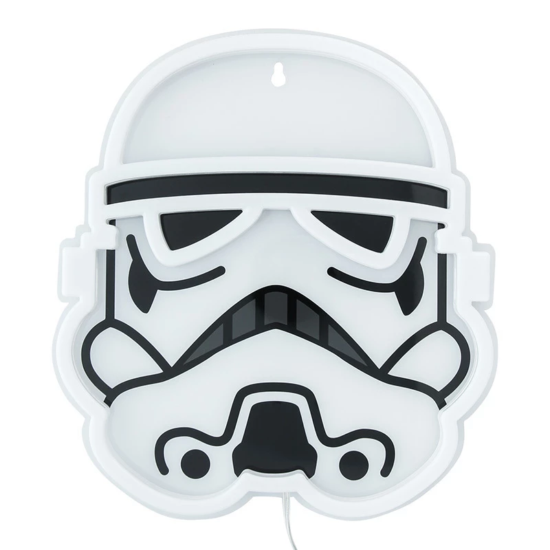 Wandmontierbare LED-neonlamp Paladone Stormtrooper model PP14595SWVN, decoratieve Star Wars-verlichting