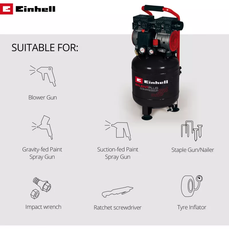 Luchtcompressor Einhell TE-AC 24 Silent 750 W 135 l/min