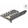 DELOCK PCI Express x1-kaart 90346 — 5 Gbit/s, 5x externe poorten