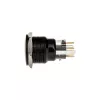 DimasTech vandalismebestendige drukknop 22 mm Blackline Dot RGB PD223