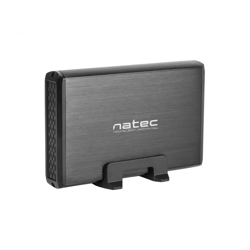NATEC NKZ-0448 RHINO externe USB 3.0-behuizing voor 3.5 inch SATA-hdd's zwart aluminium