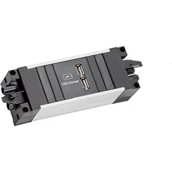 Bachmann STEP ALU 1xUSB A/C 22W stekkerdoos (906.10932)