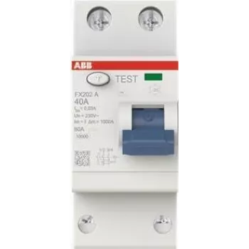 ABB aardlekschakelaar FX202A-40/0.03 2-polig type A 40A 30mA (2CSF202165R1400)