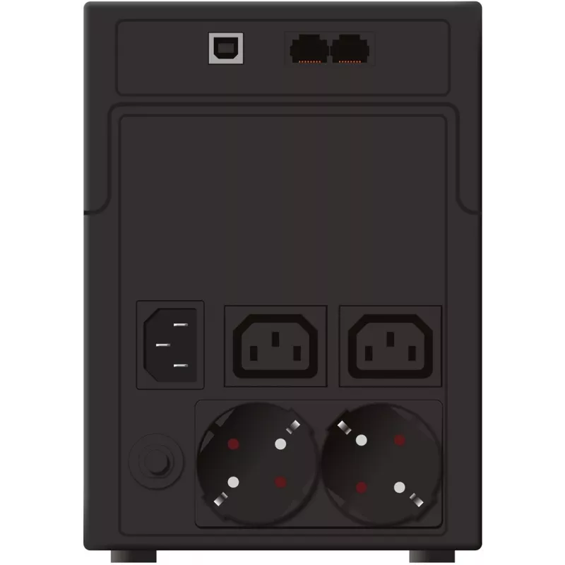 PowerWalker VI 1200 SHL line-interactive UPS 1200 VA (1,2 kVA), 600 W, 4 uitgangen (2x Schuko, 2x IEC C13), USB, LCD, zwart