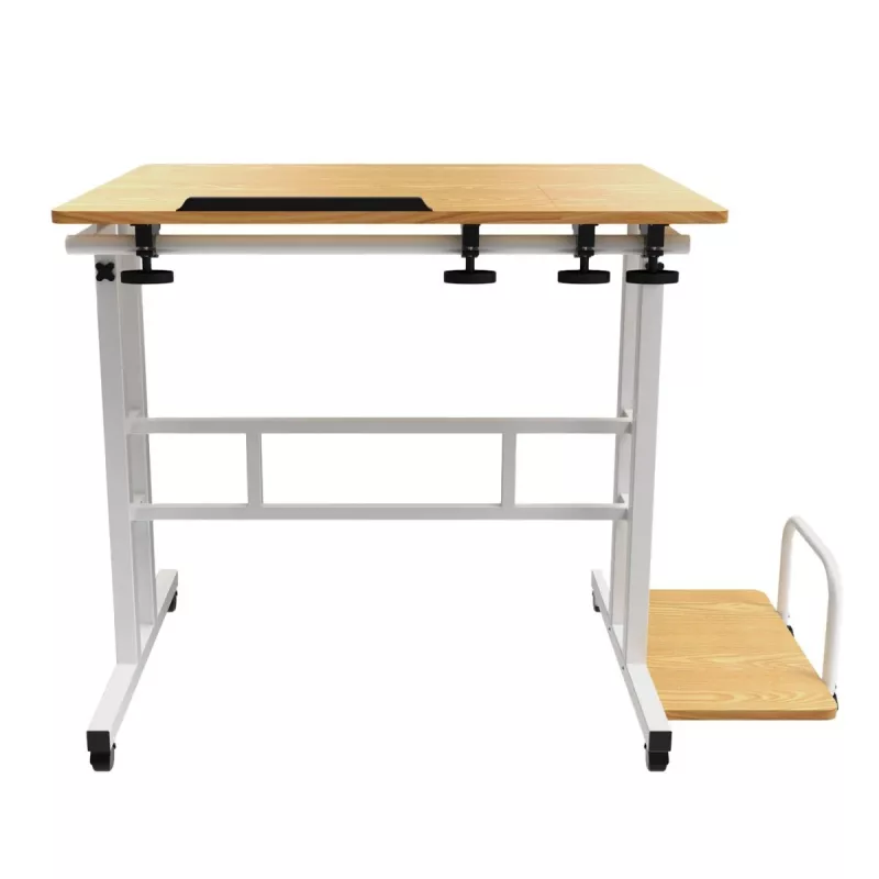Maclean mobiele laptoptisch, wit, 80x60cm, max. 50kg, in hoogte verstelbaar 67-115cm, MC-124 W