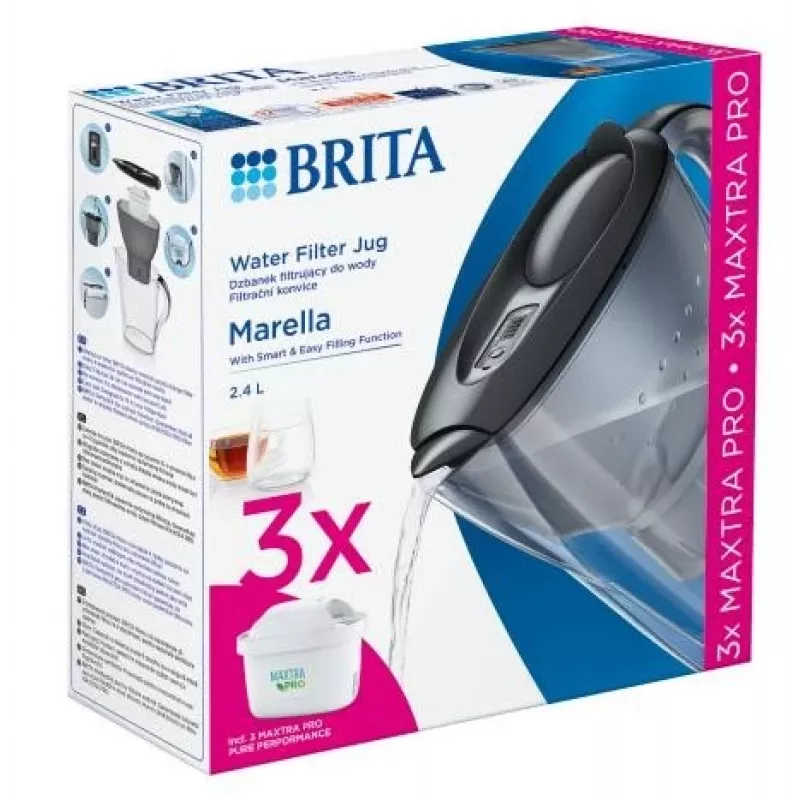 Brita Marella + 3 MAXTRA PRO Pure Performance 2,4 l blauw