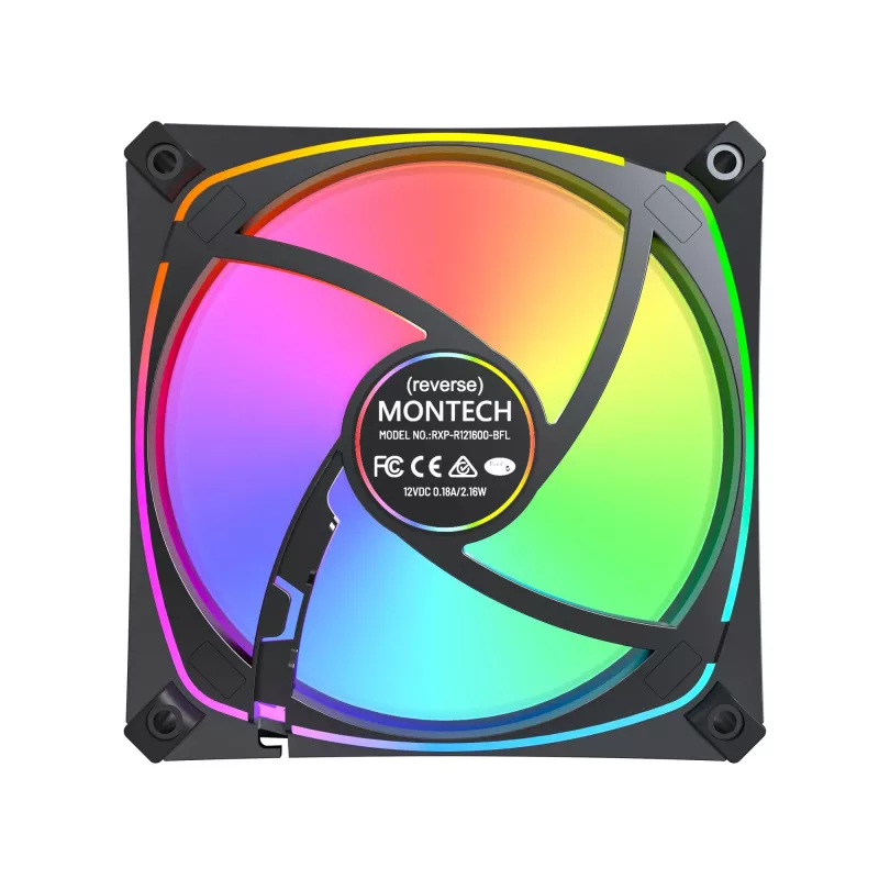 MONTECH RX120 PRO zwart 120mm ARGB behuizingsventilator