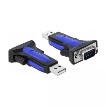 Seriële kabel DeLOCK 66280 USB Type-A DB-9 0,8 m zwart