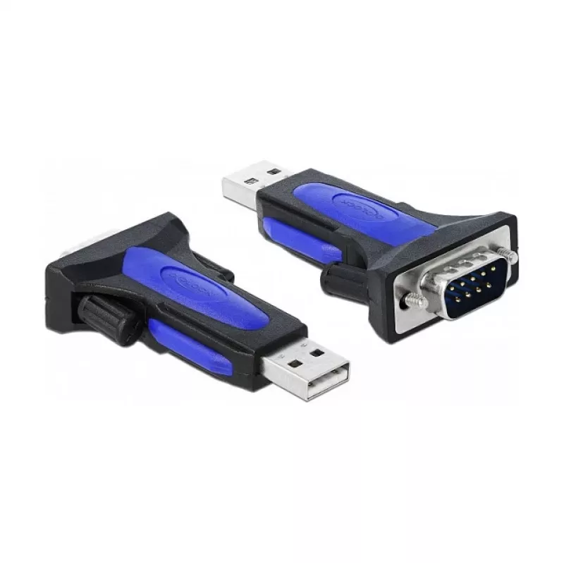 Seriële kabel DeLOCK 66280 USB Type-A DB-9 0,8 m zwart