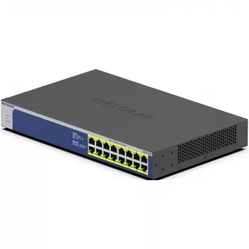 NETGEAR GS516PP unmanaged Gigabit Ethernet (10/100/1000) Power over Ethernet (PoE) blauw, grijs