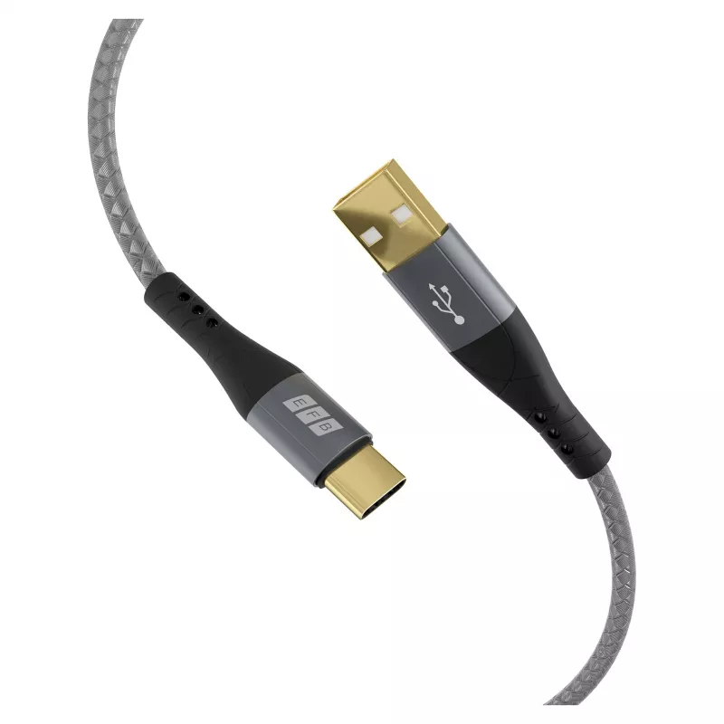 EFB Elektronik USB-A-naar-USB-C-kabel 60W QC 3A grijs - kabel - digitaal/data (USB-AC-00004)