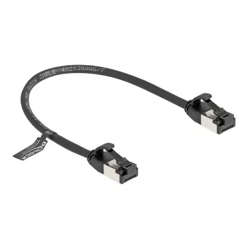 Netwerkkabel DeLOCK RJ45 kabel stekker op stekker Cat.8.1 0,25 m zwart