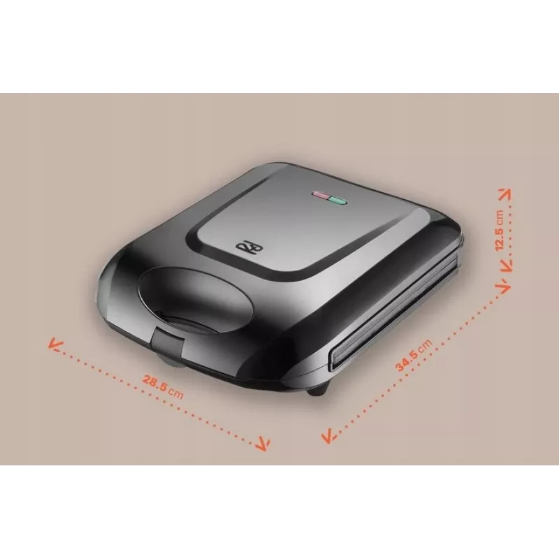 Promis STP 25 XXL sandwichmaker, 4 toasts, 1400 W, zwart