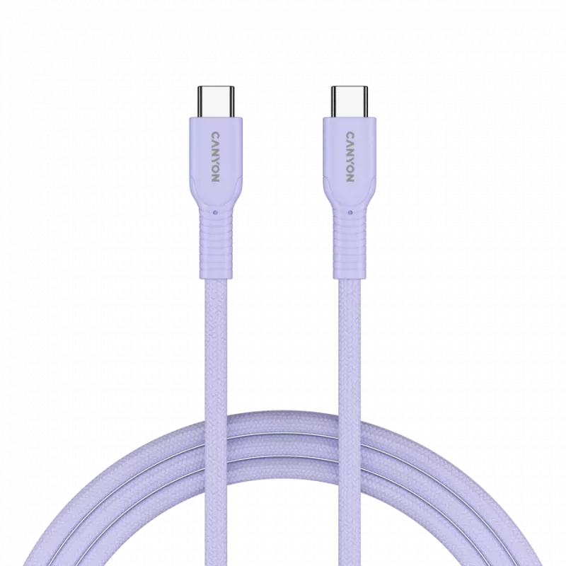 CANYON kabel OnWire 60CL C-C 60W COLOR gevlochten 1m paars