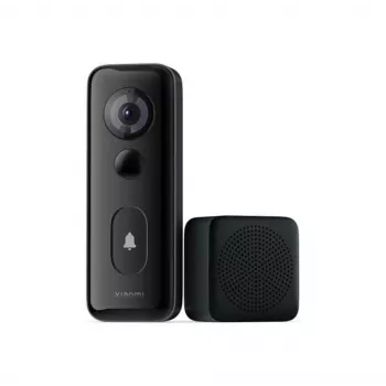 Wandmontage Xiaomi 3S zwart IP65 2-weg audio bedraad & draadloos Wi‑Fi 2.4 GHz batterij/DC 5V