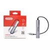 USB-C-hub Unitek H1208B — 1x USB-A 5 Gbit/s, 3x USB-A 2.0, USB-C-host, aluminium behuizing, 0,20 m kabel