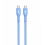 USB C - USB C kabel 1m. silicone blauw