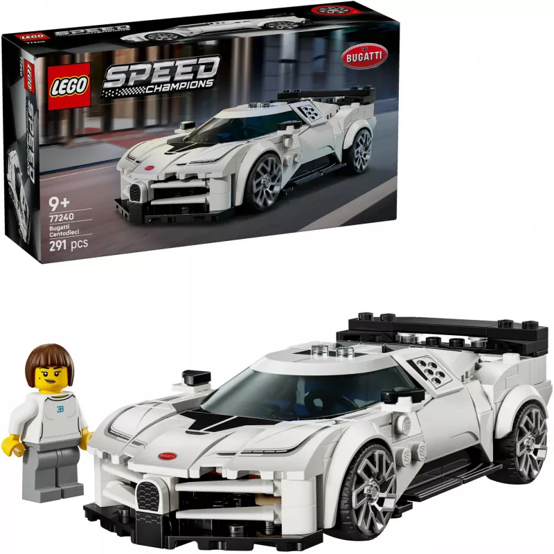 LEGO constructiespeelgoedset Bugatti Centodieci Speed Champions 77240 – 291 onderdelen, 1 minifiguur, vanaf 9 jaar