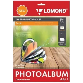 Lomond inkjet mini-album groot hart mat 51x68 mm (groot)