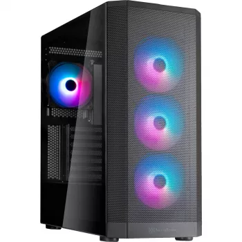 SilverStone FARA 514X zwart gehard glas (SST-FA514X-BG)