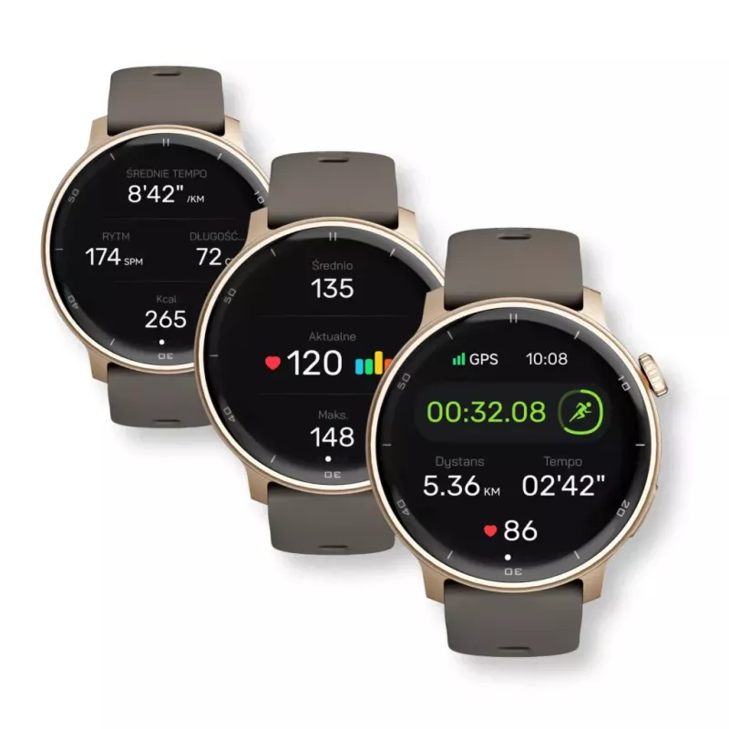 Smartwatch Stelio STSWA101GD Activ GPS 46 mm goud — 46 mm GPS-smartwatch, gouden behuizing