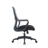 Up Up Darwin ergonomische bureaustoel zwart, zwarte stof + grijs net