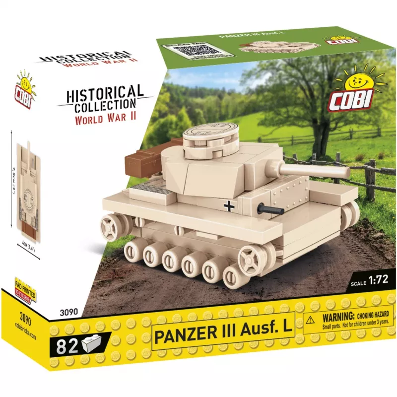 Bouwset Cobi Panzer III Ausf.L — 103 onderdelen, aanbevolen leeftijd 6+, beige