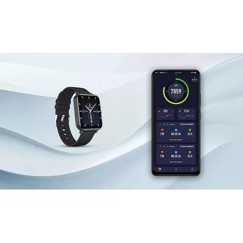 myPhone Watch Classic 2 4,7 cm (1,85 inch) IPS digitaal 240 x 284 pixel touchscreen zwart