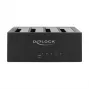 DeLOCK USB Type-C dockingstation voor 4 x SATA HDD / SSD - HDD-dockingstation bays: 4 - 2.5 / 3.5 gedeeld (6,4 cm/8,9 cm gedeeld