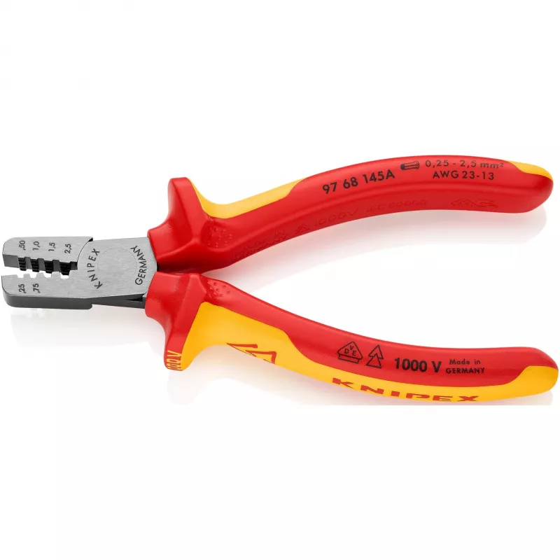 Kabel-crimptang combinatiegereedschap Knipex 97 68 145 A