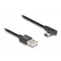 DeLOCK USB 2.0-kabel Type-A stekker naar USB Type-C stekker haaks 0,5 m zwart