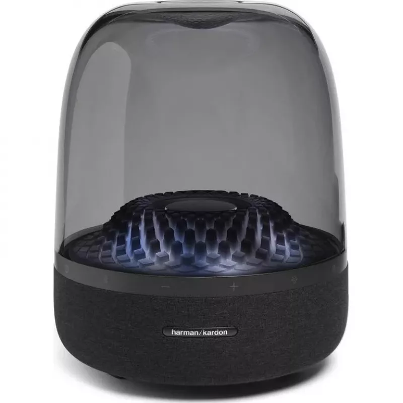 Draagbare draadloze luidspreker Harman/Kardon Aura Studio 4 — 100 W, 3 drivers, 45–20000 Hz, zwart/transparant