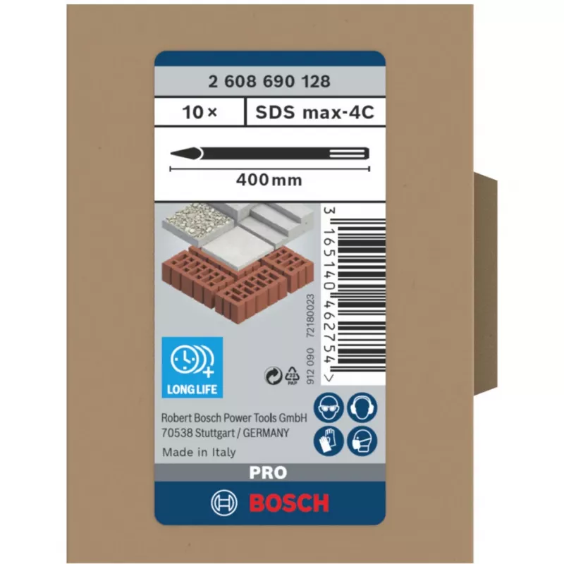 Boorhamer-beitelopzetstuk Bosch 2 608 690 128 400 mm 10 stuks