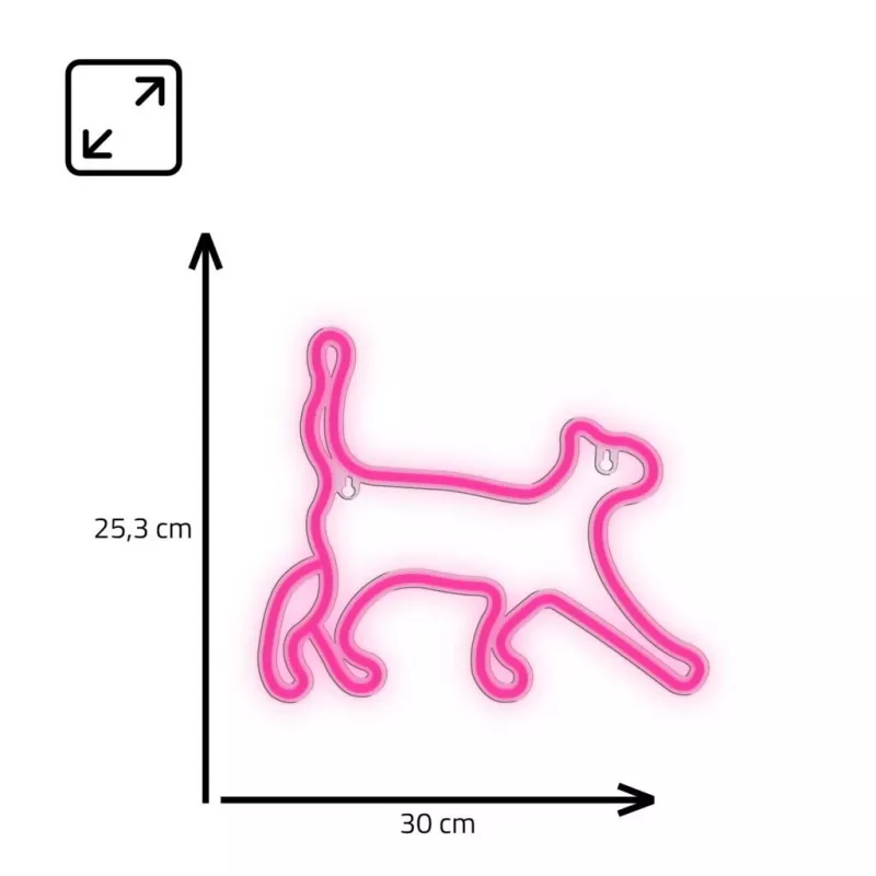 Decoratieve neon-ledlamp MANTA SNL70PK Style Neon Lights CAT 2 roze (model SNL70PK)