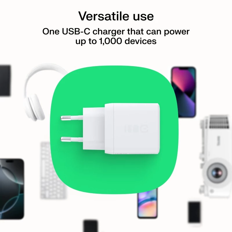 Voeding Green Cell PowerSource Solo30 30W wit — USB-C-oplader, 30 W uitgangsvermogen