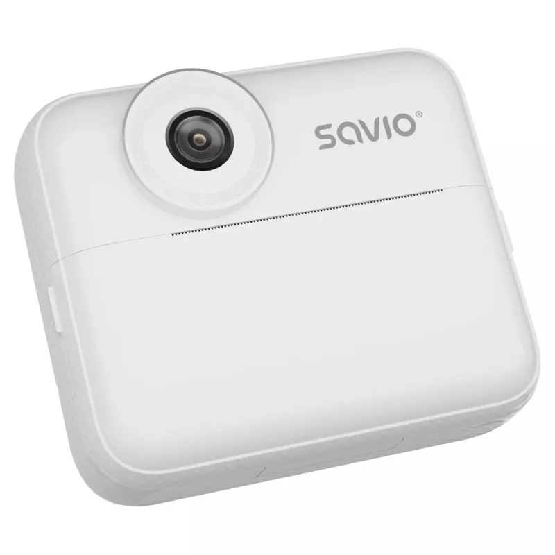 Instantcamera SAVIO AN-01 voor kinderen, wit, 6,1 cm (2,4″) LCD, MicroSDHC tot 32 GB, USB-C, 1200 mAh accu, geen ingebouwde flitser