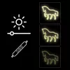 LED-neonbord MANTA SNL103WH – paardenmotief, wit