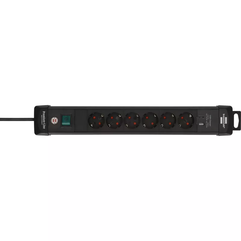 Verlengsnoer Brennenstuhl 1951160608 3 m 6 stopcontacten binnen zwart